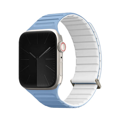 Uniq Revix Evo Reversible Magnetic Apple Watch Strap for Apple Watch 41/40/38mm Powder Blue(Powder Blue/White)