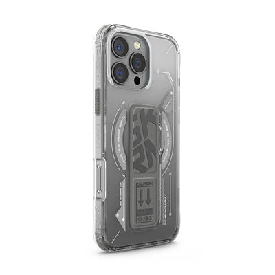 SKINARMA Helio MagSafe Case With Grip Stand For Apple iPhone 16 Pro Max Titanium Accessories > Mobiles & Tablets >