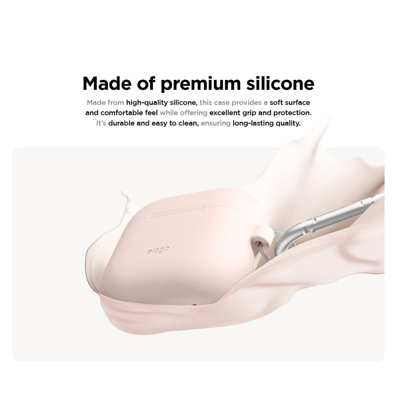 إلاجو  حافظة سيليكون معلقة حافظة سيليكون لـ ابل ايربودز 4 اللون الوردي اكسسوارات > أغطية وأغطية سماعات الرأس > أغطية وأغطية