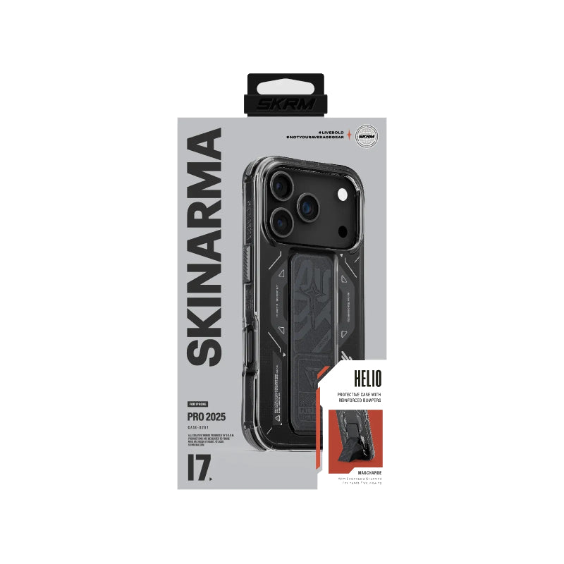 سكينارما هيليو هيليو ماغ-شارج حافظة مع مقبض-حامل لـ سكينارما هيليو ماغ-شارج حافظة مع  ابل  لـايفون 17 برو (2025) - جرافيت اكسسوارات > هواتف  و