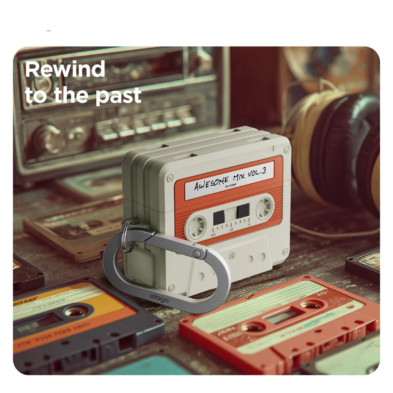 â € إلاجو ™ ھ كاسيت كاسيت كلاسيكي معلق حافظة كلاسيكية لـ ابل ايربودز برو 3 - أحمر اكسسوارات > سماعات الرأس > أغطية وحافظات