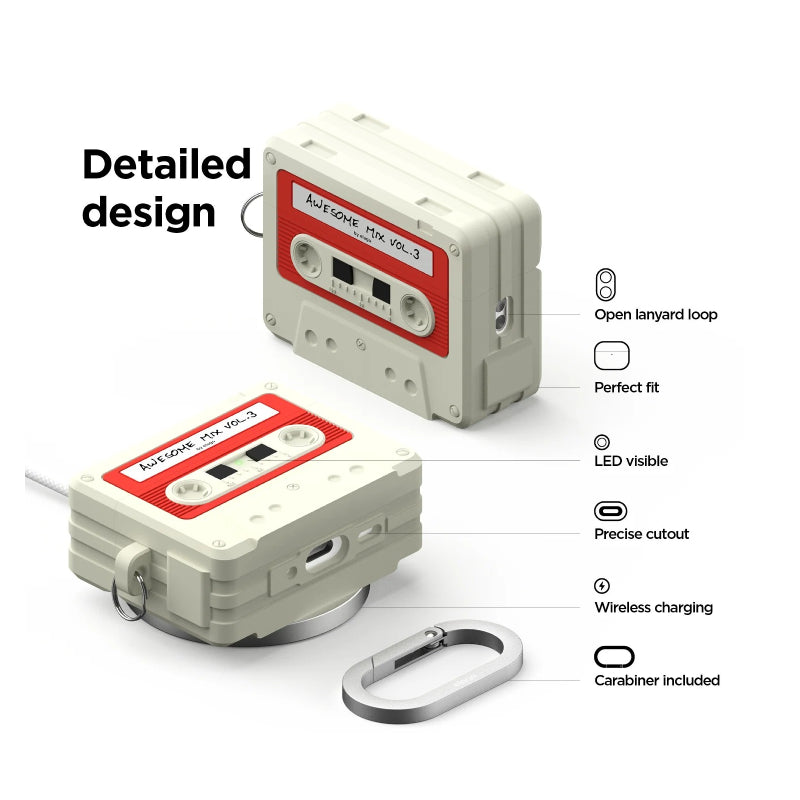 â € إلاجو ™ ھ كاسيت كاسيت كلاسيكي معلق حافظة كلاسيكية لـ ابل ايربودز برو 3 - أحمر اكسسوارات > سماعات الرأس > أغطية وحافظات