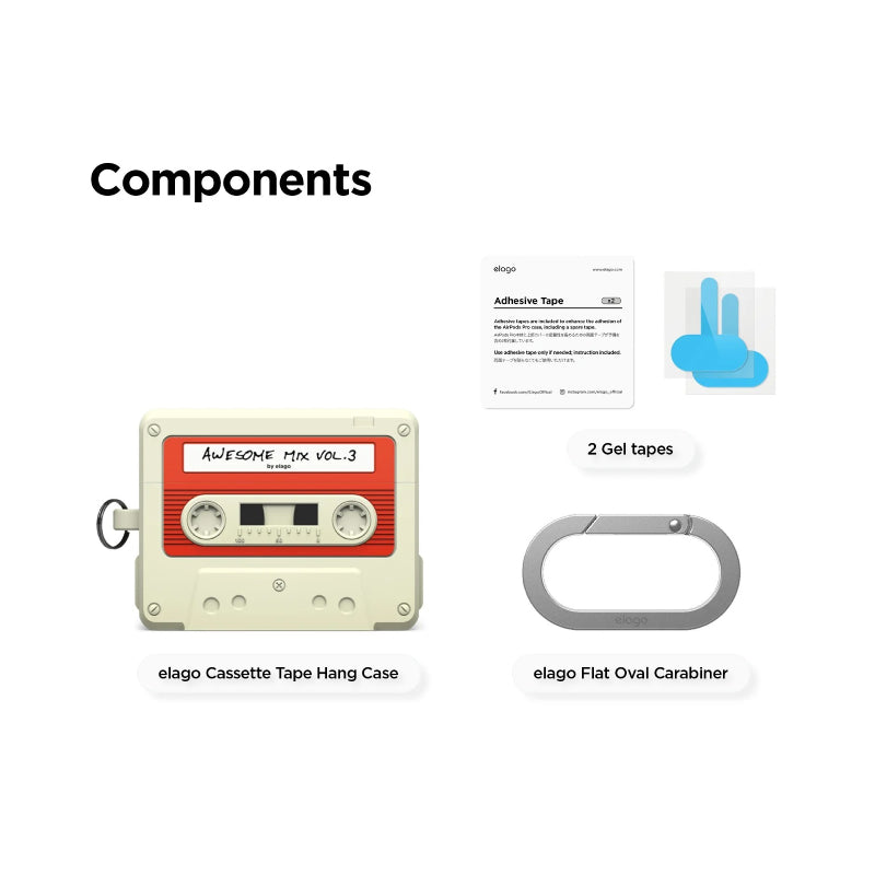 â € إلاجو ™ ھ كاسيت كاسيت كلاسيكي معلق حافظة كلاسيكية لـ ابل ايربودز برو 3 - أحمر اكسسوارات > سماعات الرأس > أغطية وحافظات