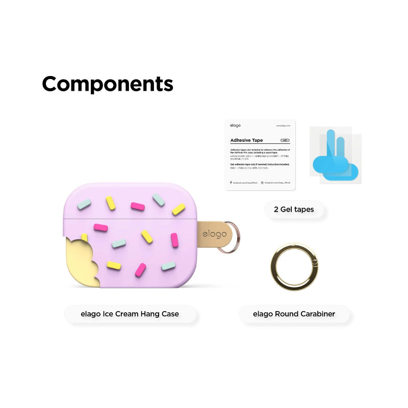 Elago Ice Cream Case For Apple AirPods Pro 3 - Lavender Accessories > Headphones > Covers & Cases