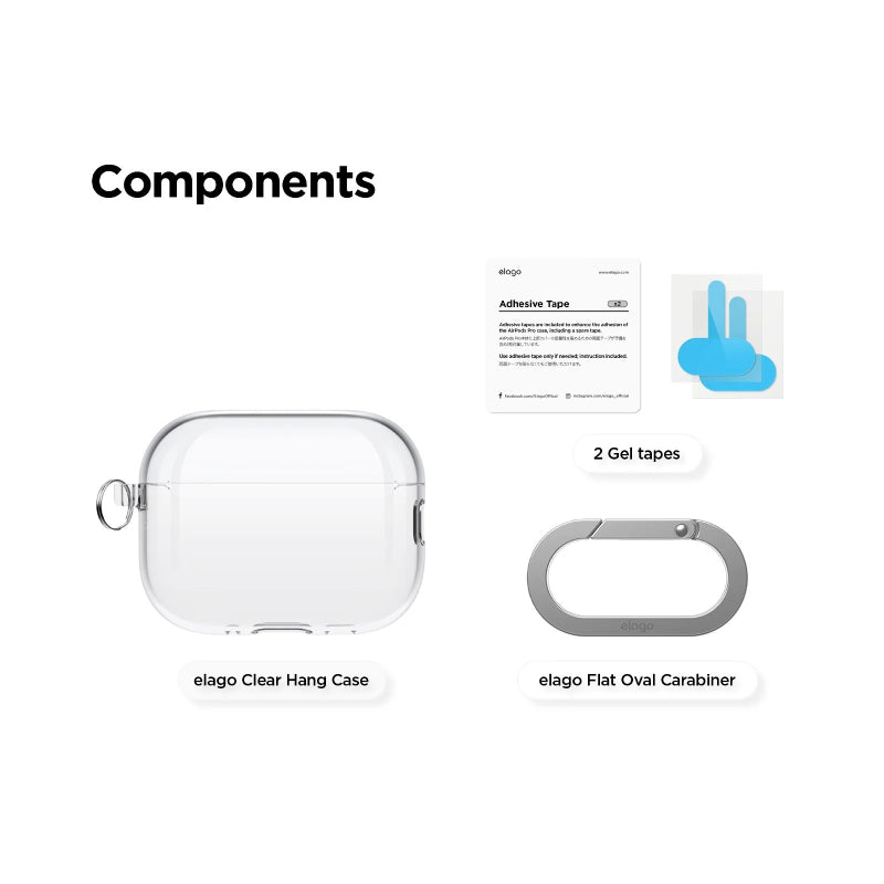 Elago Clear Hang Case For Apple AirPods Pro 3 - Transparent Accessories > Headphones > Covers & Cases