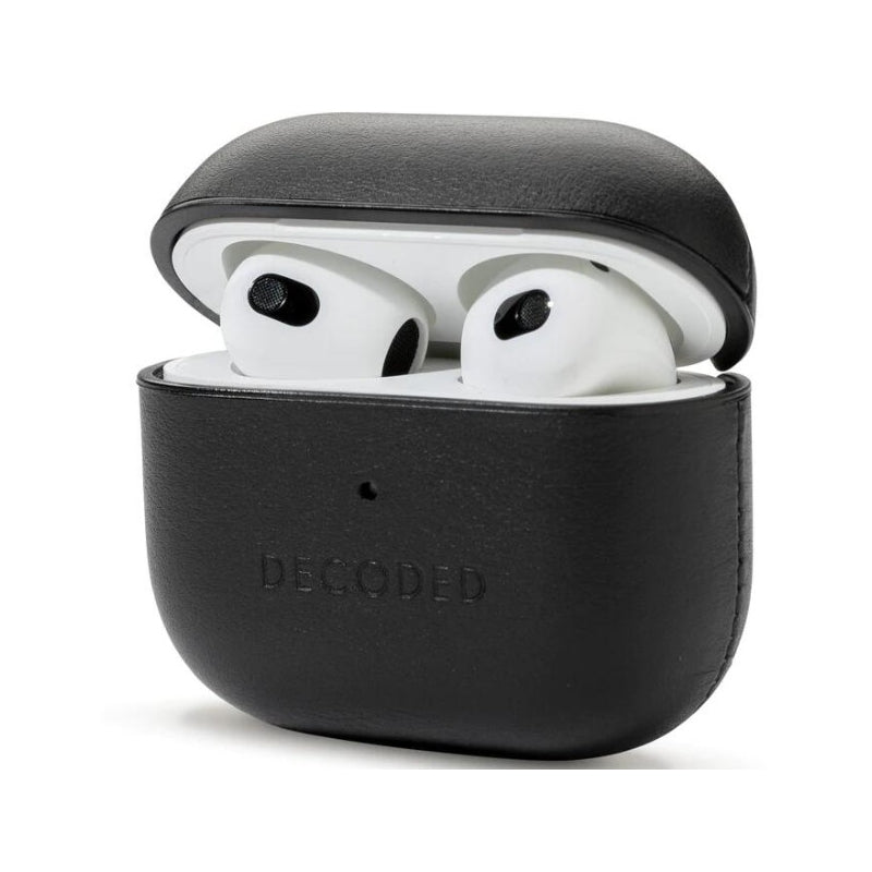 Decoded Leather Case For Apple AirPods Pro 3 - Black Accessories > Headphones > Covers & Cases