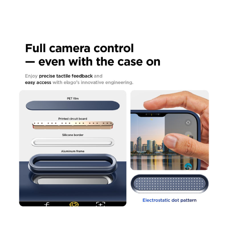 إلاجو مغناطيسي سيليكونمغناطيسي سيليكون حافظة كاميرا متضمنة مفتاح التحكم) لـايفون 17 برو ماكس - جان اكسسوارات
