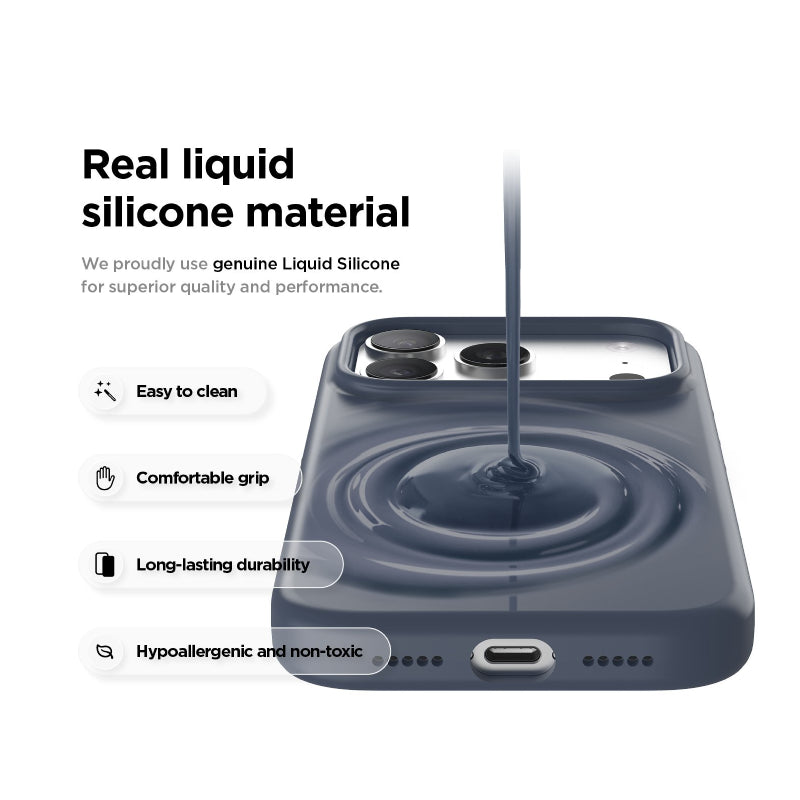 إلاجو مغناطيسي سيليكونمغناطيسي سيليكون حافظة كاميرا متضمنة مفتاح التحكم) لـايفون 17 برو ماكس - جان اكسسوارات