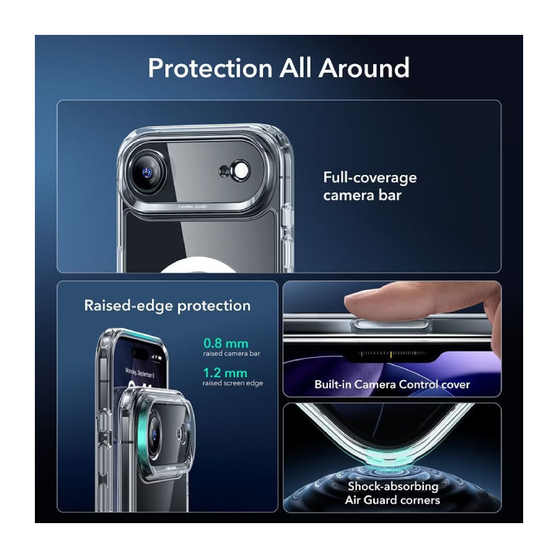 ESR هالولوك كلاسيك هايبرد حافظة مع شاشة حماية مجموعةحماية  ابل ايفون اير - شفاف اكسسوارات > هواتف