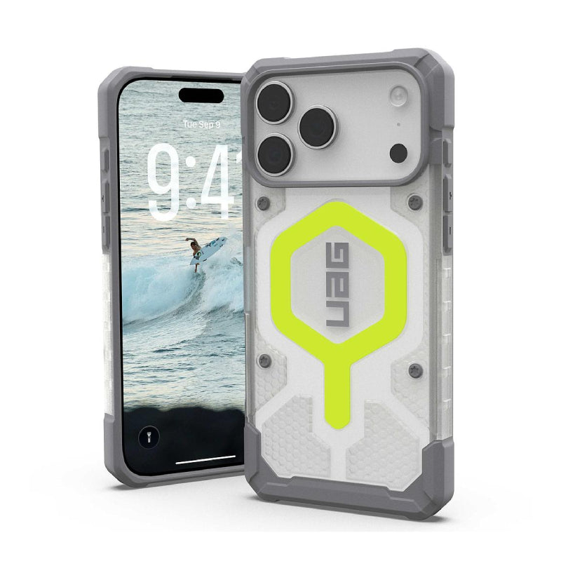 UAG Pathfinder Clear MagSafe Case For Apple iPhone 17 Pro - Active Neon (Glow) Accessories > Mobiles & Tablets >