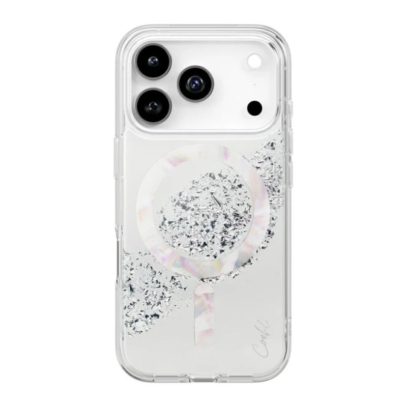 Uniq Coehl Crystelle Magclick Charging Case for Apple iPhone 17 Pro - Sparkling Silver Accessories > Mobiles & Tablets