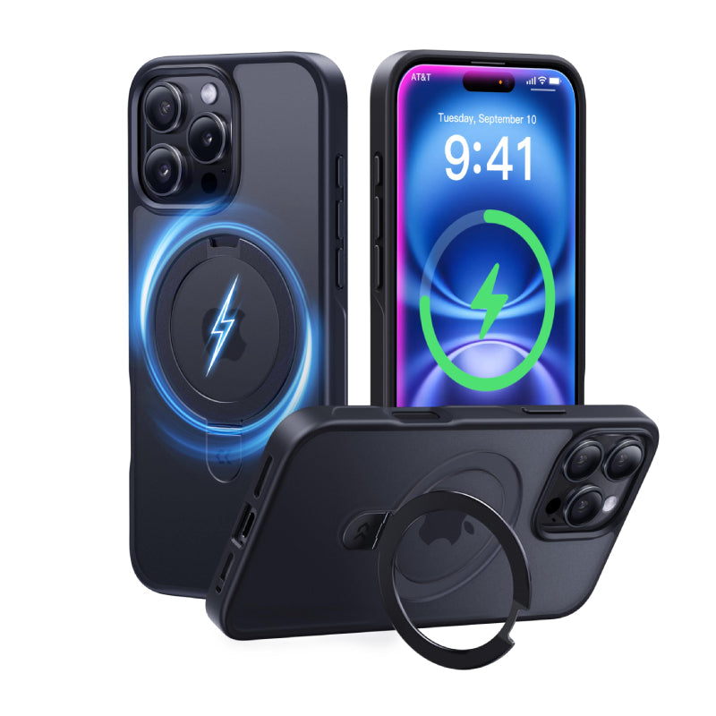 CASEKOO مغناطيسي حافظة لـ ابل ايفون 16 برو ماكس - أسود اكسسوارات > هواتف  تابلت > هواتف وحافظات