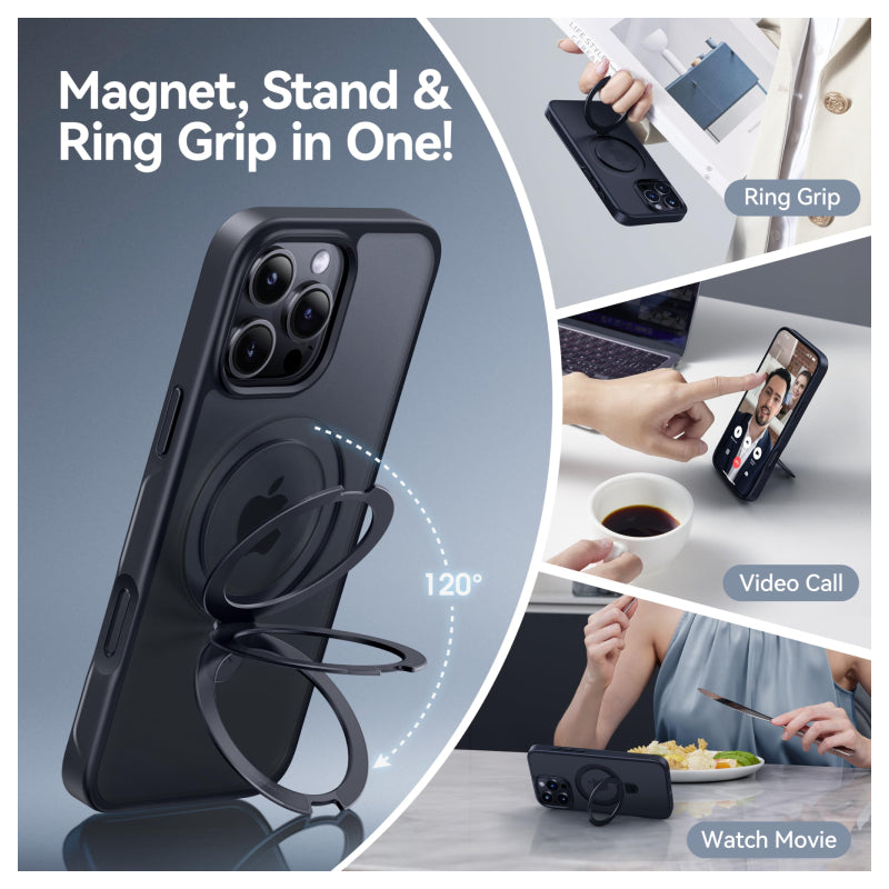 CASEKOO مغناطيسي حافظة لـ ابل ايفون 16 برو ماكس - أسود اكسسوارات > هواتف  تابلت > هواتف وحافظات