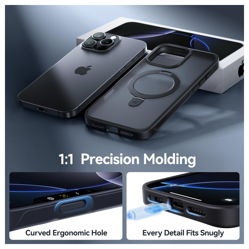 CASEKOO مغناطيسي حافظة لـ ابل ايفون 16 برو ماكس - أسود اكسسوارات > هواتف  تابلت > هواتف وحافظات