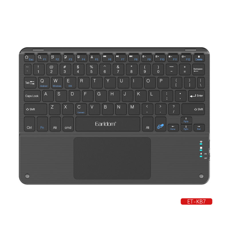 Earldom Ultra Thin Wireless Keyboard - USB-C / Black