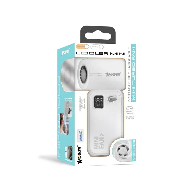 Xpower Cooler Mini Turbo Fan - White Gray