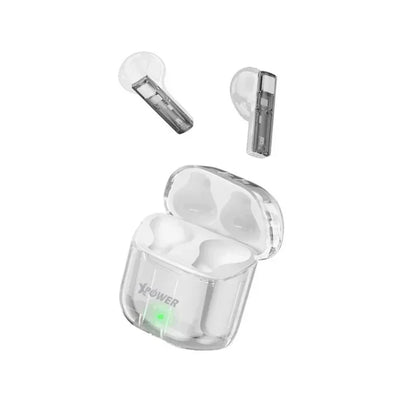 XPower BSE10 True Wireless Bluetooth Earbuds - Transparent White