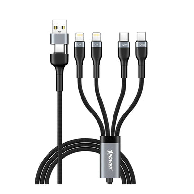 XPower 8-in-1 Aluminium Alloy Sync & Fast Charge Cable - 100W / 1.2 Meter