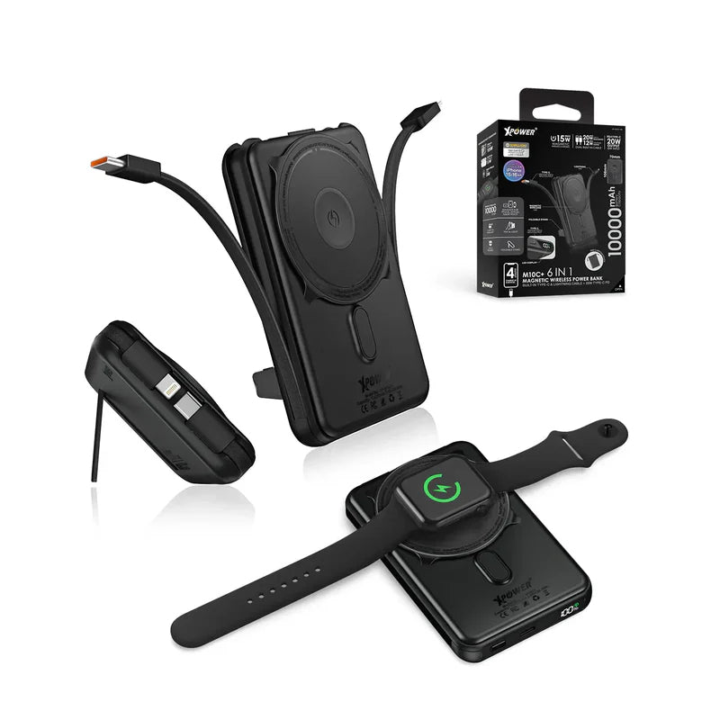 XPower M10C لاسلكي طاقة - 10000mAh / 20W / أسود