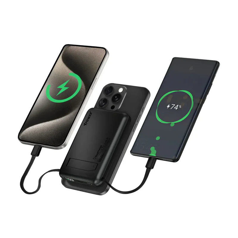 XPower M10C لاسلكي طاقة - 10000mAh / 20W / أسود