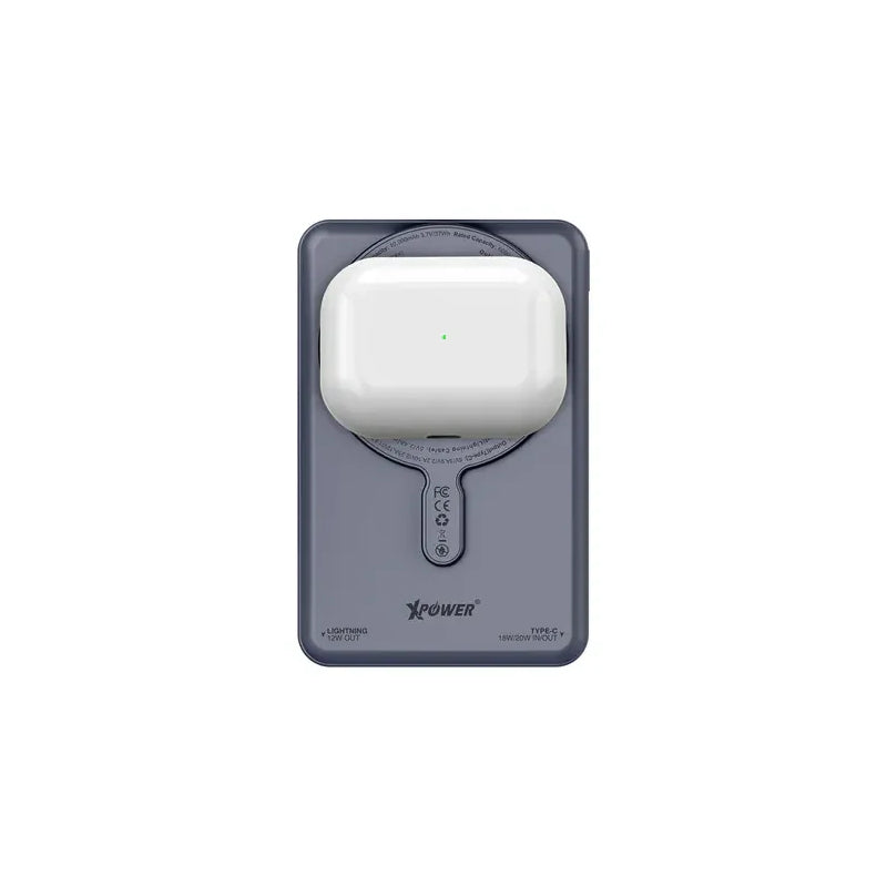 XPower MagSwift 7-In-1 لاسلكي طاقة - 10000mAh / رمادي