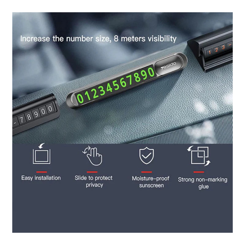 Yesido C88 بطاقة  وقوف مؤقت بطاقة  رمادي