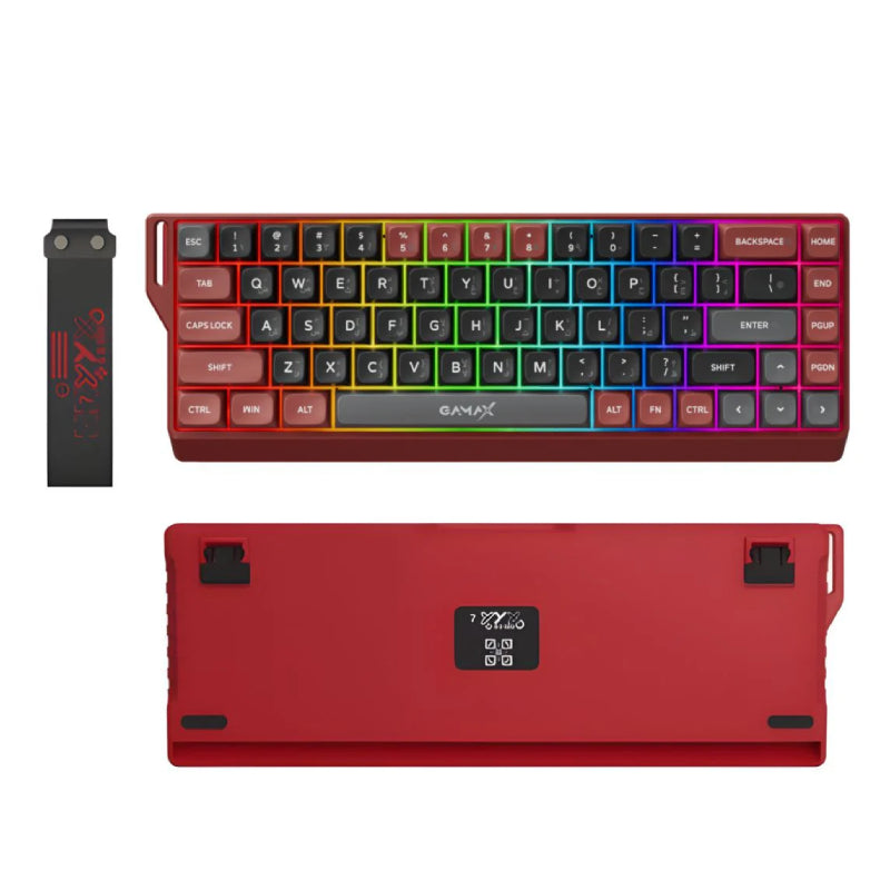 Gamax GM-02 Tri-Mold RGB Mechanical Keyboard - Wired / Bluetooth / 2.4 ...