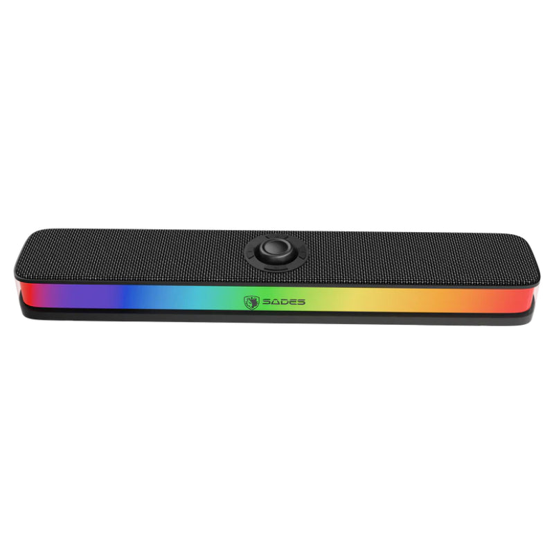 SADES Posevolt SA-SP01-Bكمبيوتر مكتبي  مضغوط كمبيوتر مكتبي - 10 واط / بلوتوث  RGB / أسود