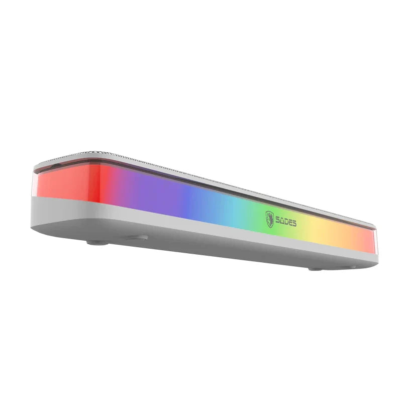 SADES Posevolt SA-SP01-B compact Desktop Soundbar - 100W / Bluetooth / RGB / White - Open Box