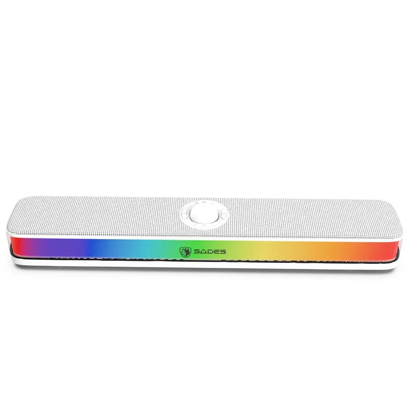 SADES Posevolt SA-SP01-B compact Desktop Soundbar - 100W / Bluetooth / RGB / White - Open Box