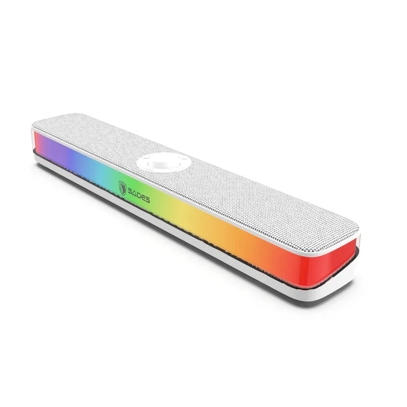 SADES Posevolt SA-SP01-B compact Desktop Soundbar - 100W / Bluetooth / RGB / White - Open Box
