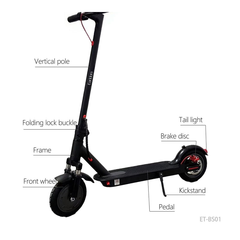 Earldom ET-BS01 Front Suspension Mobility Scooter - 30km/h / 250W / Black