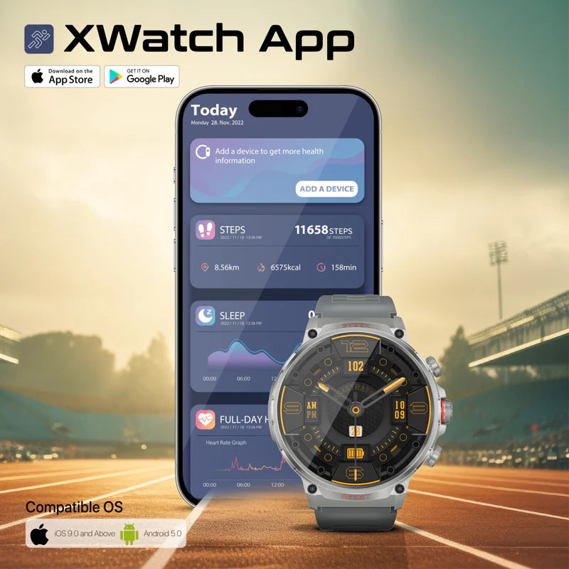 PROMATE XWatch-R20 ساعة ذكية  شاشة TFT مقاس 1.85 بوصة / بلوتوث  رمادي