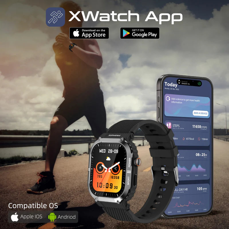 PROMATE XWatch-SL ساعة ذكية  شاشة TFT مقاس 2.01 بوصة / بلوتوث  أسود