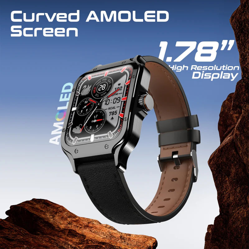 PROMATE XWatch-RM ساعة ذكية  شاشة AMOLED منحنية مقاس 1.78 بوصة / بلوتوث  أسود