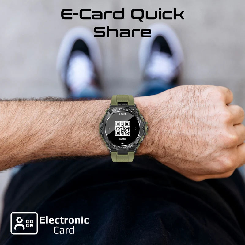 PROMATE XWatch-R19 ساعة ذكية  شاشة TFT مقاس 1.53 بوصة / بلوتوث أخضر ميدنايت