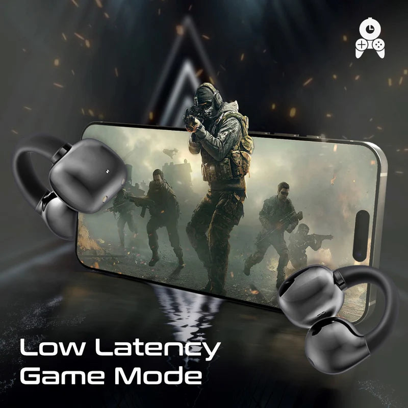 سماعات PROMATE AirClip Open Ear Clip TWS - بلوتوث  500mAh / أسود