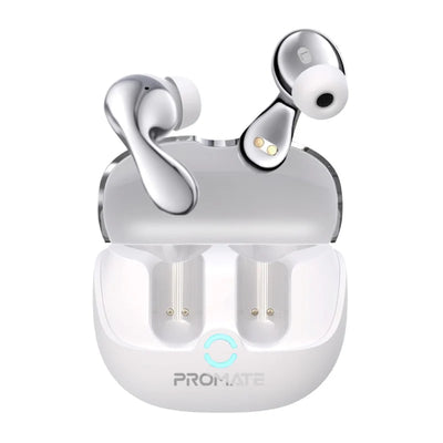 PROMATE Baton Hybrid ANC TWS Earbuds - Bluetooth / 500mAh / White