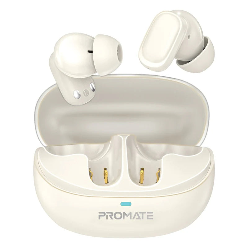 PROMATEبرو Earbuds - بلوتوث  400mAh / أبيض