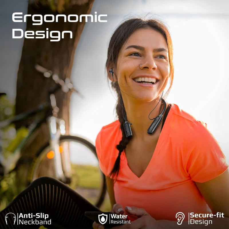 PROMATE Leap ديناميكي لاسلكي حول الرقبة  800mAh / أسود