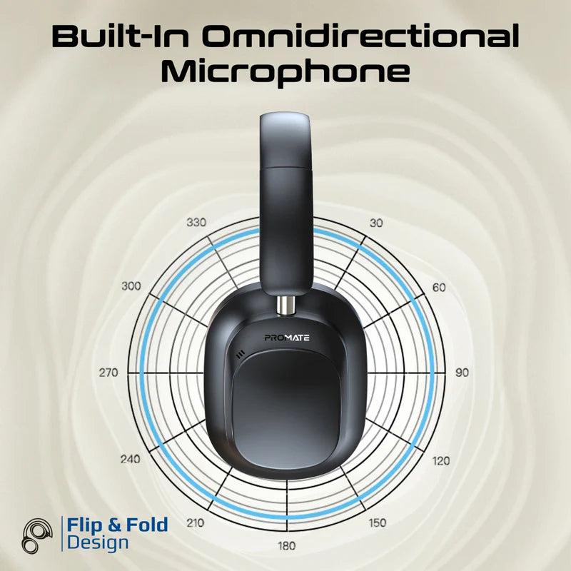 PROMATE VuTune هايبرد  سماعات الرأس  600mAh / أسود