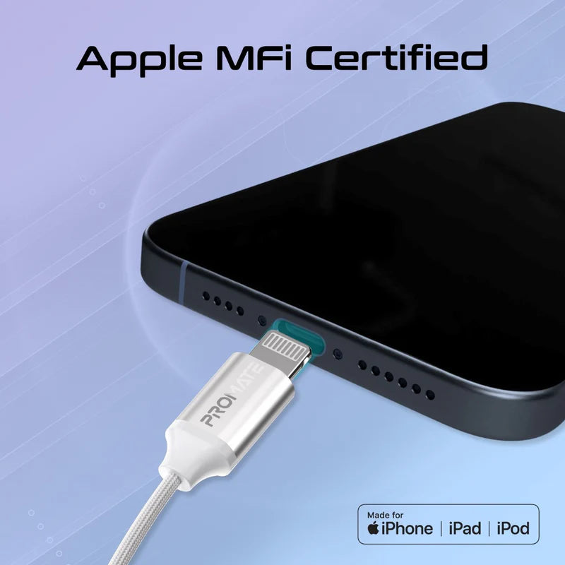 أحادية اللون  داخل الاذن أحادية اللون PROMATE MonoPod-LTبسلك  - لايتننج  أبيض