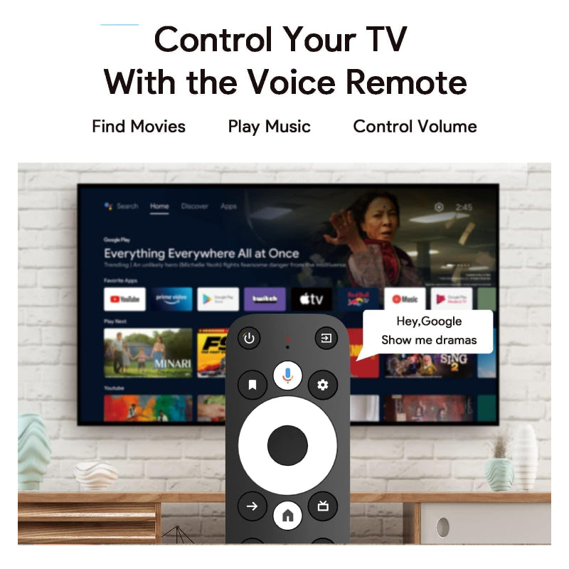 Dcolor GD2 Google TV Box - 2GB / 32GB / 4K / HDMI / USB / Wi-Fi / Bluetooth / Black