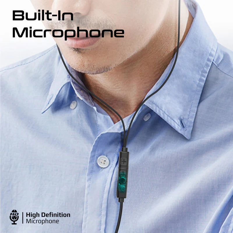 ستيريو  داخل الاذن  PROMATE Silken-ENCبسلك  ستيريو - يو اس بي/ 1.2 متر  أسود