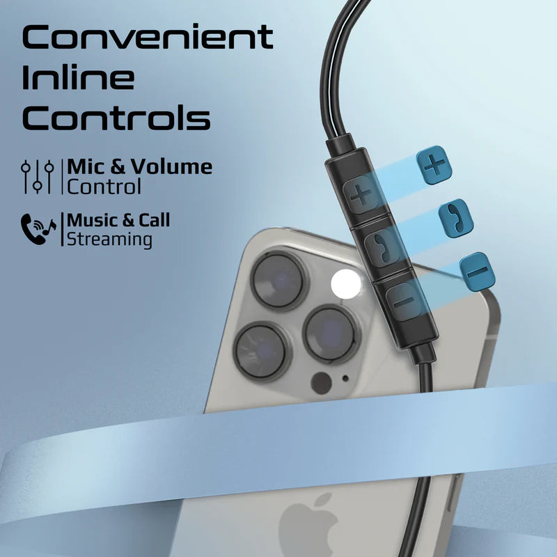 ستيريو  داخل الاذن  PROMATE Silken-ENCبسلك  ستيريو - يو اس بي/ 1.2 متر  أسود