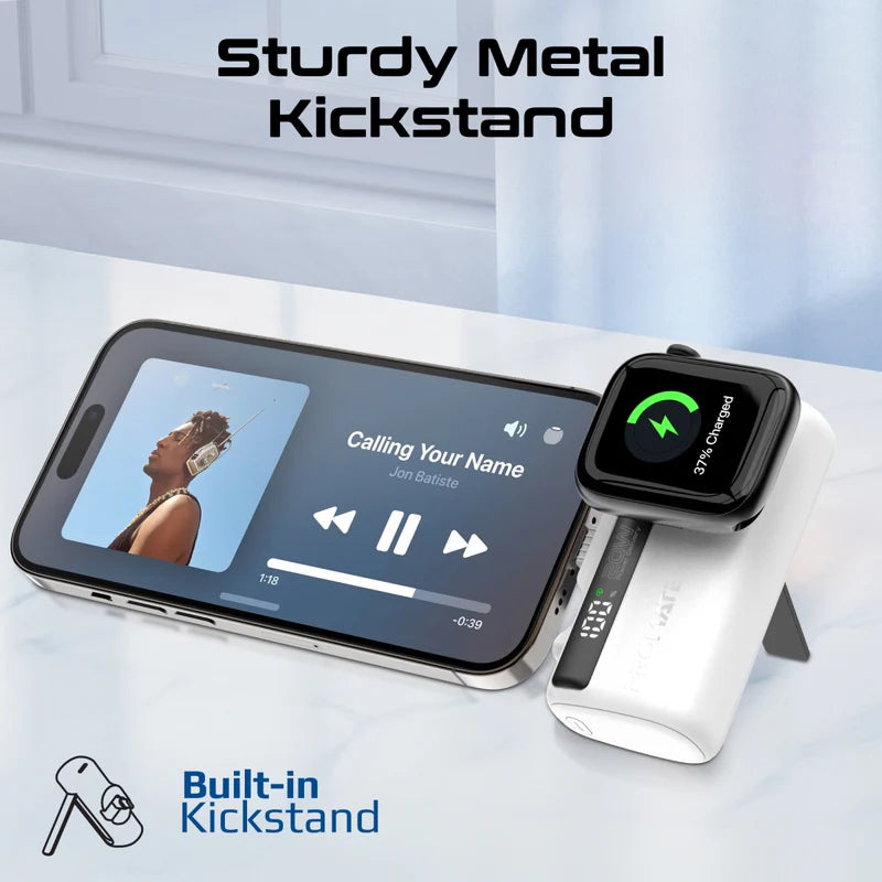 PROMATE PowerUp-Trio - طاقة مضغوط سريع - 20 واط / يو اس بي/ لايتننج  أبيض