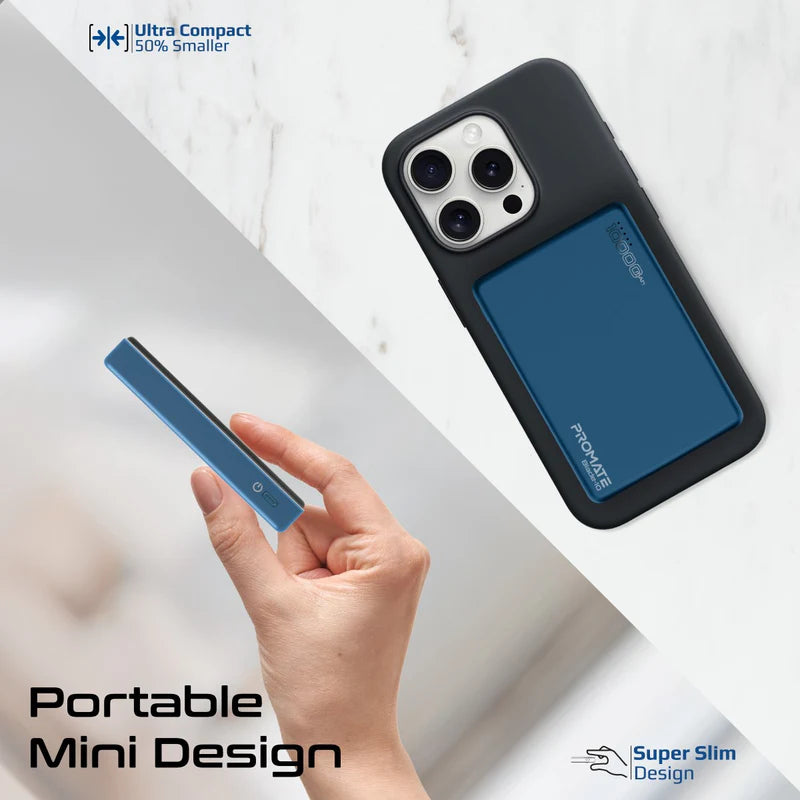 PROMATE Blade-10:ماج سيف  طاقة مضغوط ماج سيف متوافق  طاقة لاسلكي - يو اس بي/ أزرق