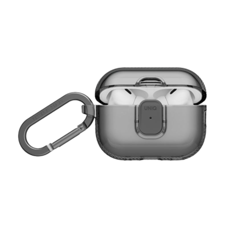 UNIQ زجاج برو قفل  حافظة قفل  حافظة  ابل ايربودز برو / لامع
