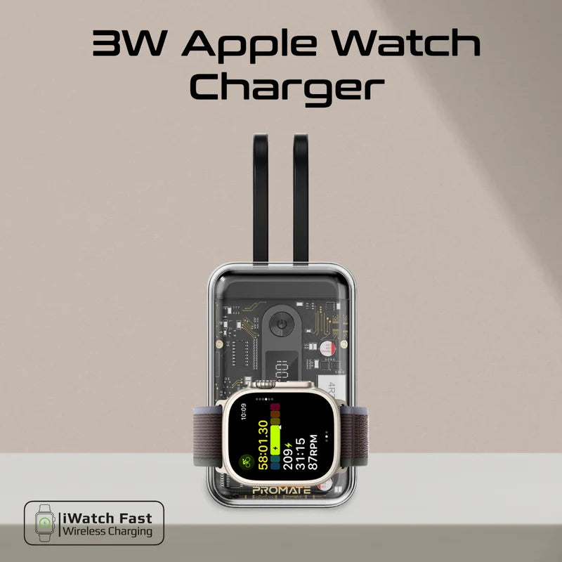 PROMATE Mavrix-20 - طاقة الجهاز  مع كابل بلت-ان يو اس بي لايتننج كابل  65 واط / 20,000 مللي أمبير في الساعة / أسود