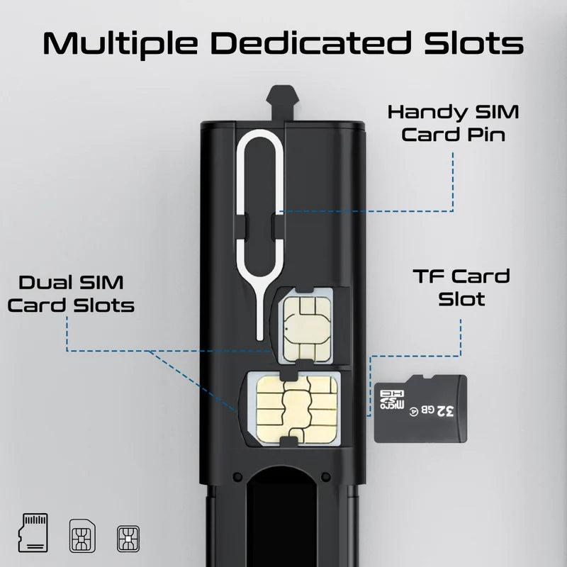 PROMATE PERK كابل شحنكل ومجموعة أدوات السفر - 60 واط / أسود